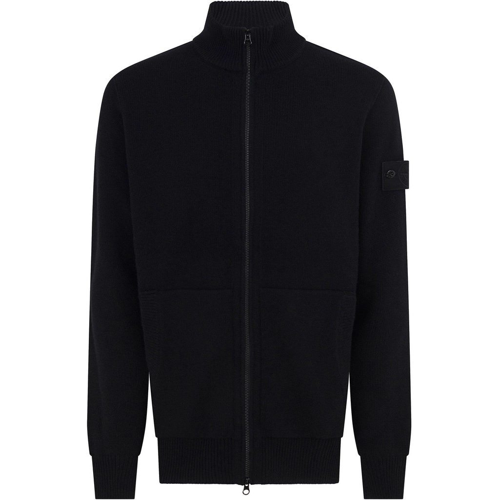 Stone Island Ghost Badge Knit Jacket - Black V0029